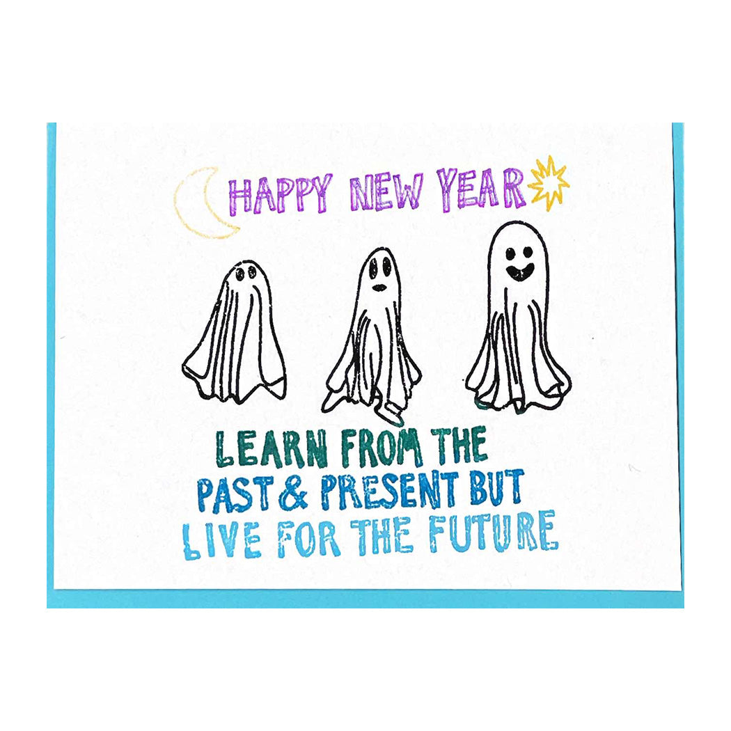 NEW YEARS GHOSTS CARD