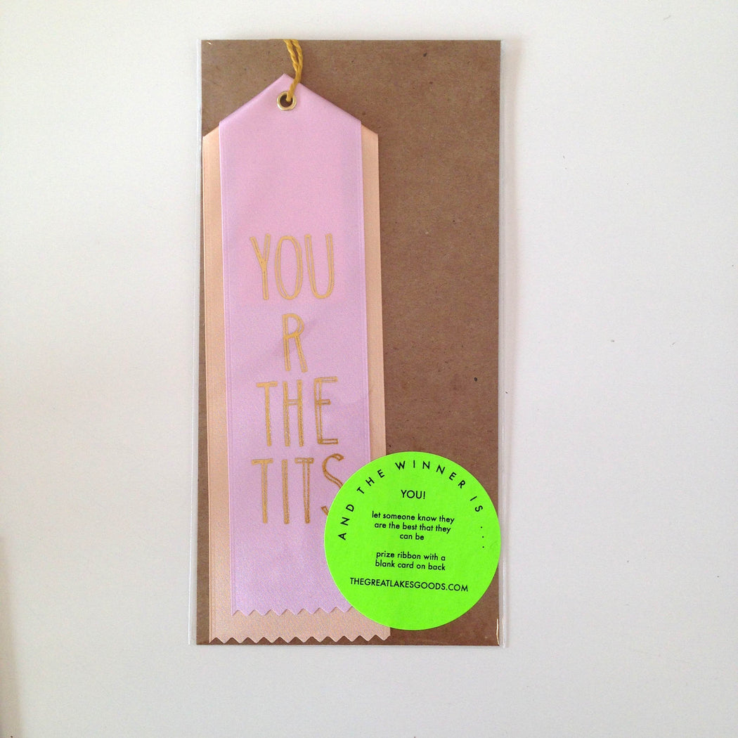 PRIZE RIBBON - YOU'RE THE TITS