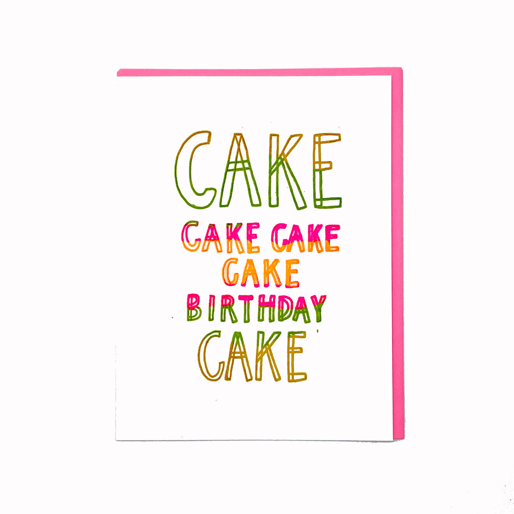CAKE CAKE CAKE BIRTHDAY CARD