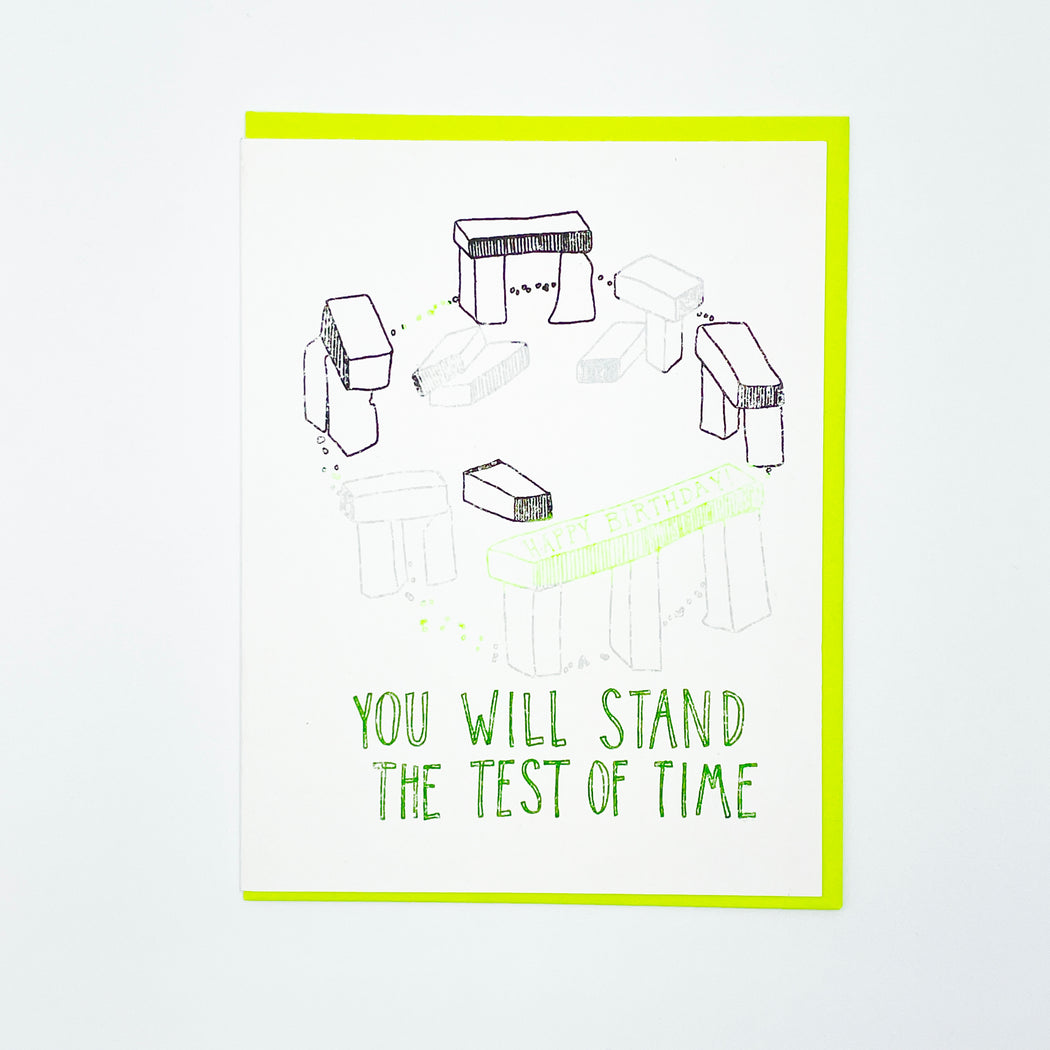 TEST OF TIME BIRTHDAY CARD