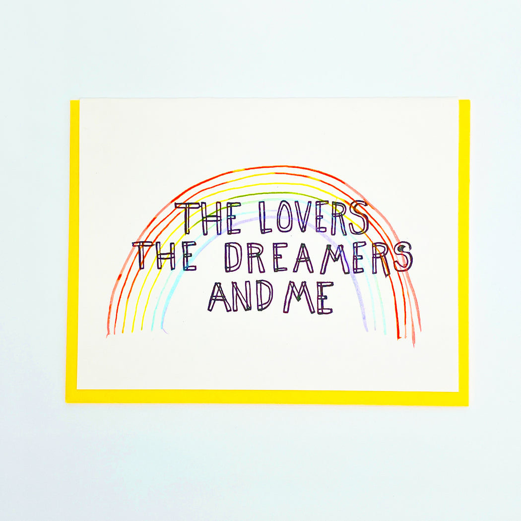 THE LOVERS THE DREAMERS AND ME CARD
