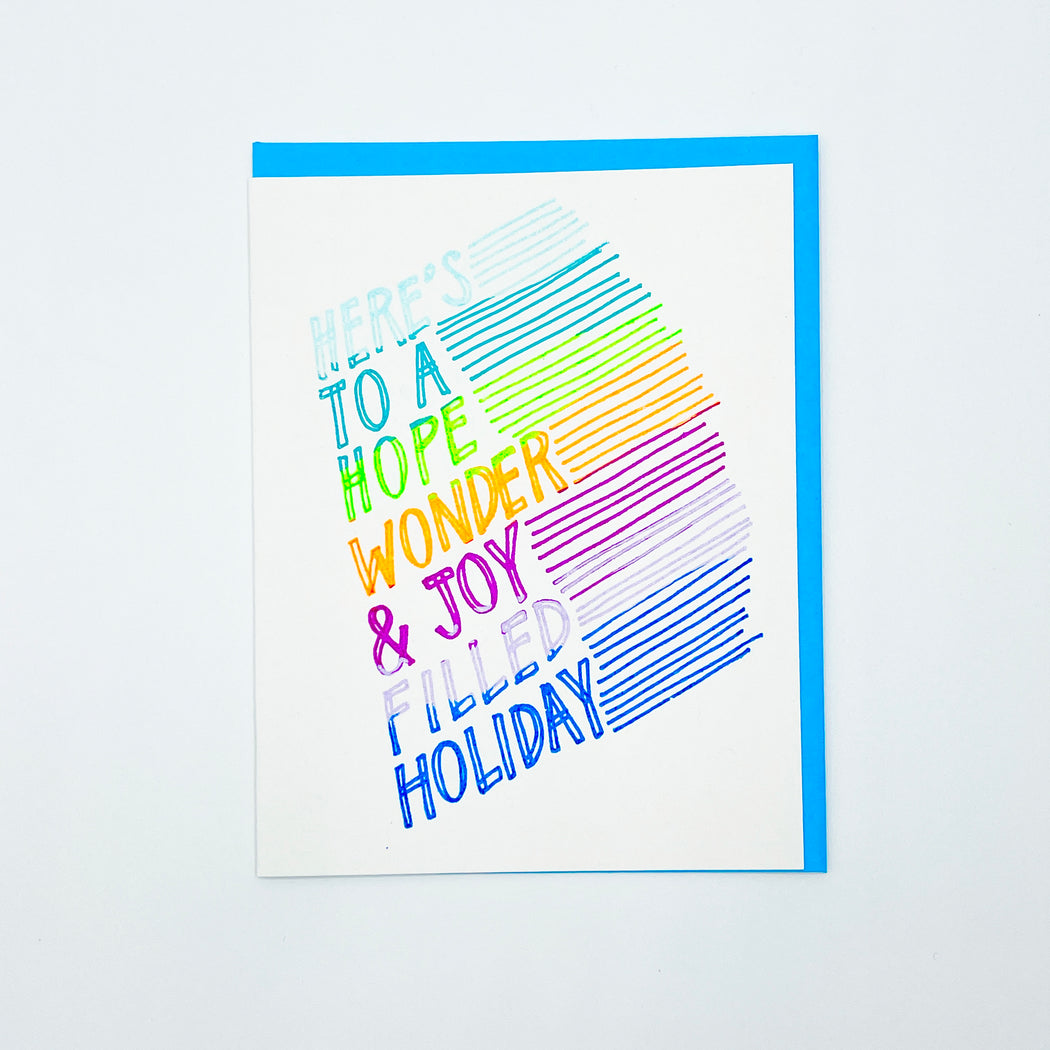 HOPE, WONDER & JOY FILLED HOLIDAY CARD