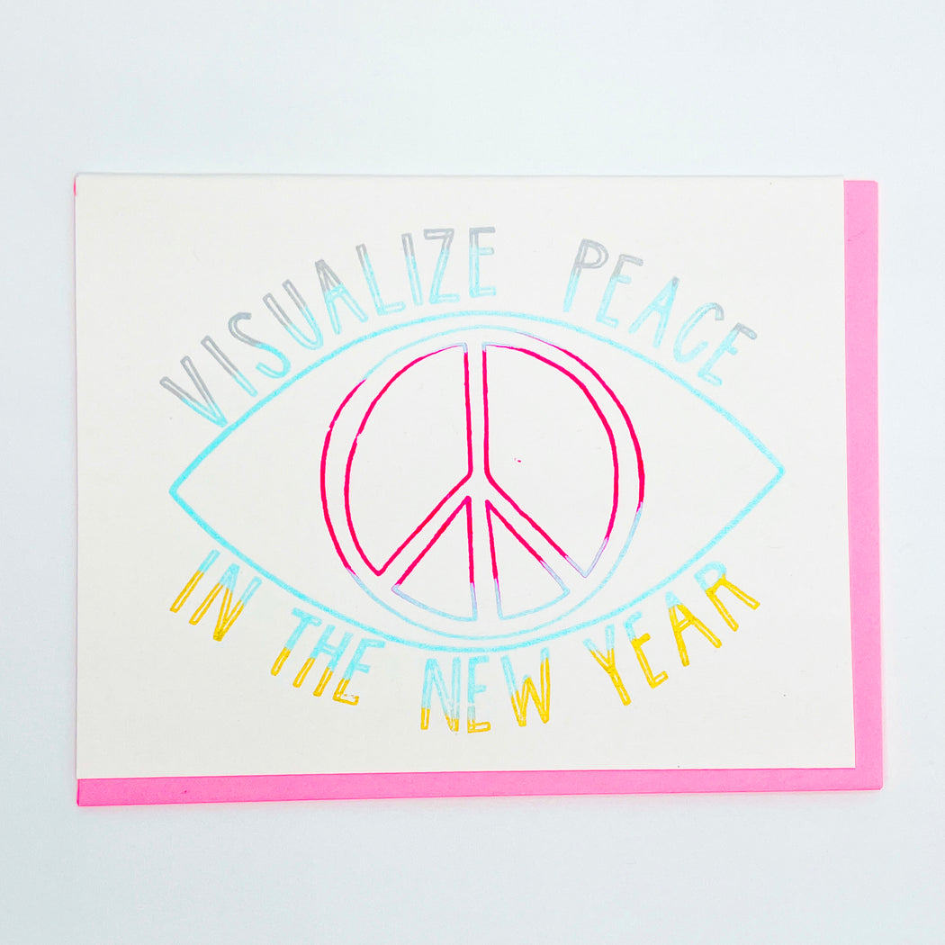 VISUALIZE PEACE IN THE NEW YEAR CARD
