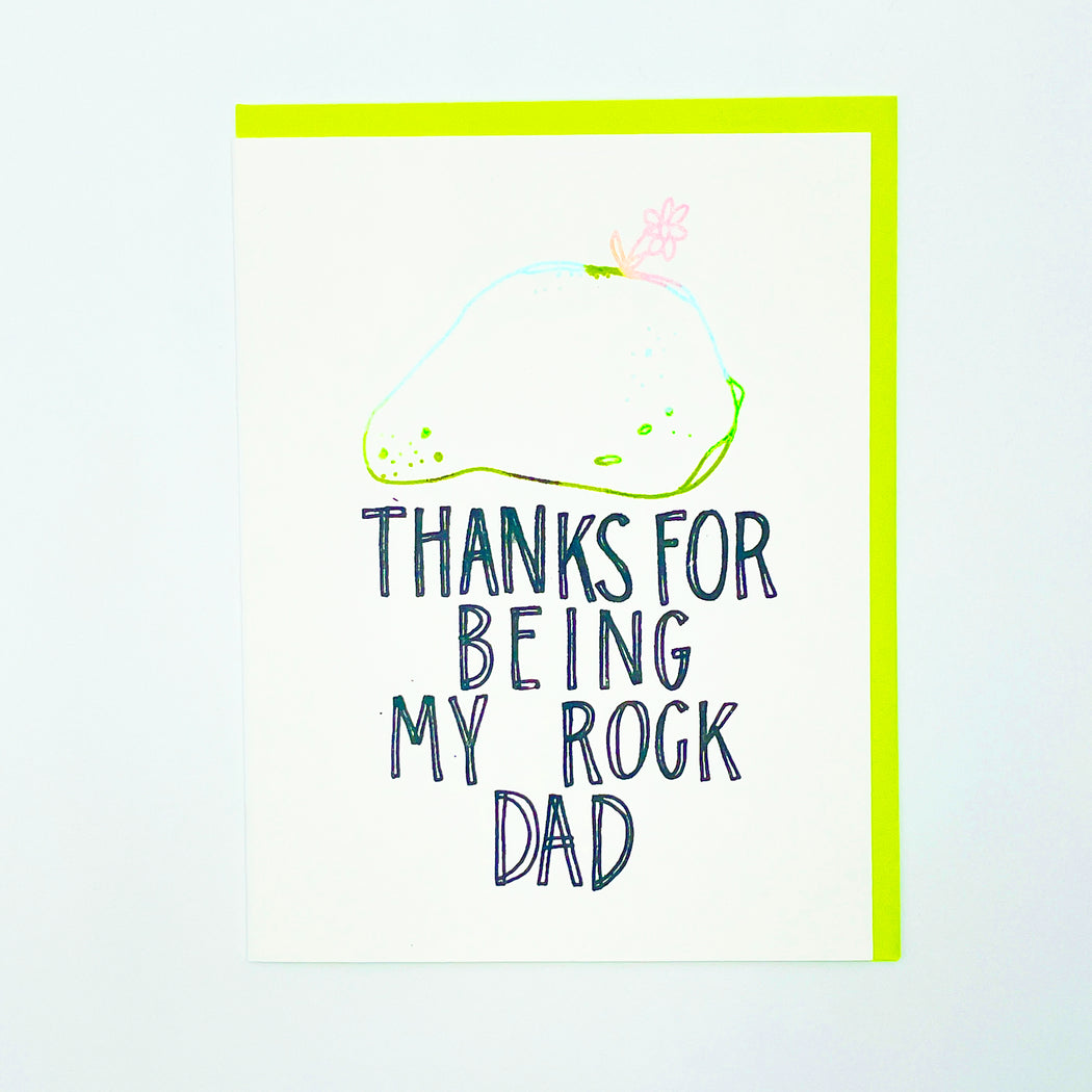 THANKS FOR BEING MY ROCK DAD CARD