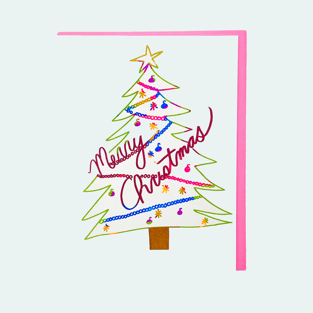 MERRY CHRISTMAS TREE CARD