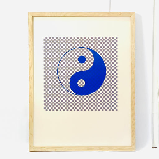 YIN YANG CHECKERBOARD PRINT