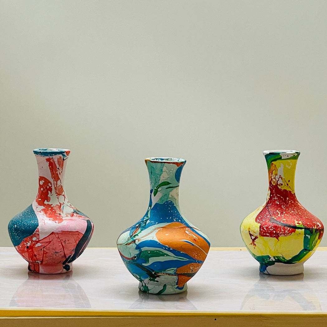 VASE - MARBLED BUD VASE