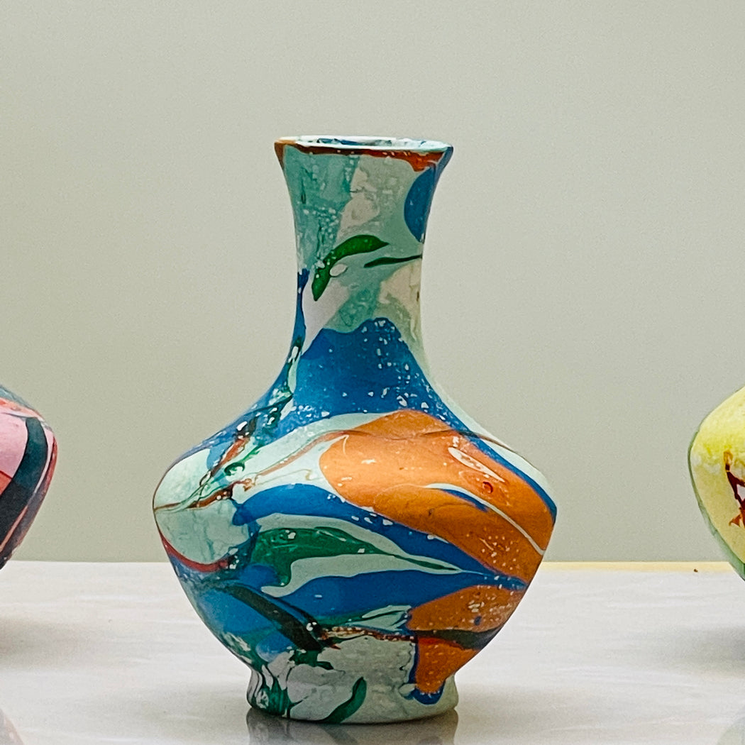VASE - MARBLED BUD VASE