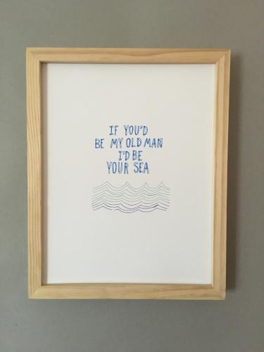 OLD MAN AND THE SEA PRINT