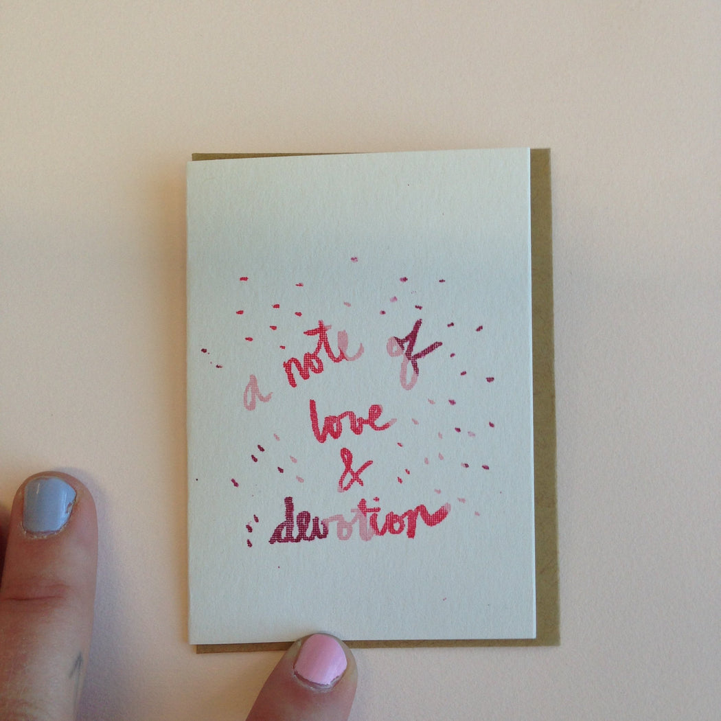 LIL NOTE OF LOVE & DEVOTION
