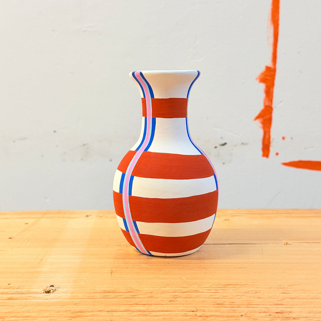 VASE - PLAID - BLUE MIX