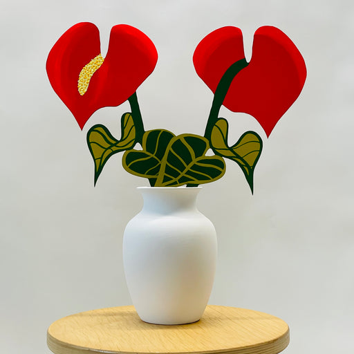 FOREVER FLOWER - ANTHURIUM WITH LEAVES