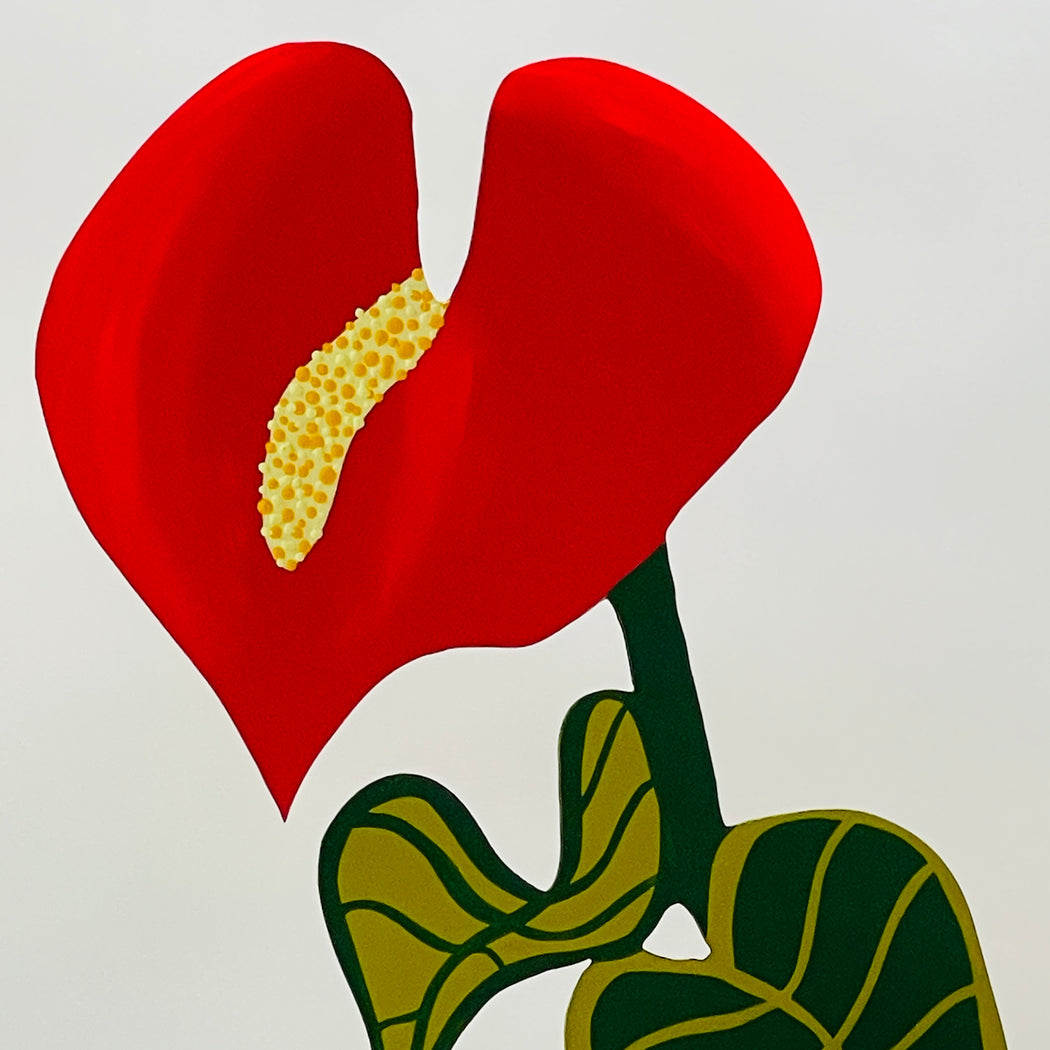 FOREVER FLOWER - ANTHURIUM WITH LEAVES