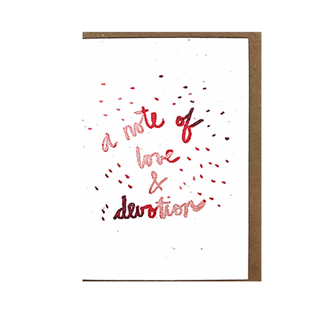 MINI NOTE CARD - LIL NOTE OF LOVE & DEVOTION