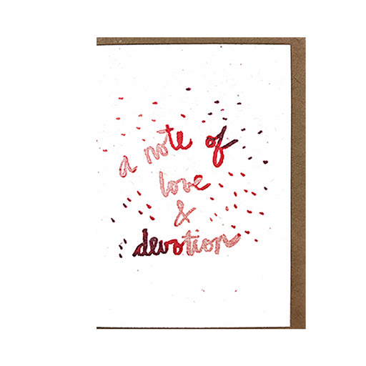 MINI NOTE CARD - LIL NOTE OF LOVE & DEVOTION